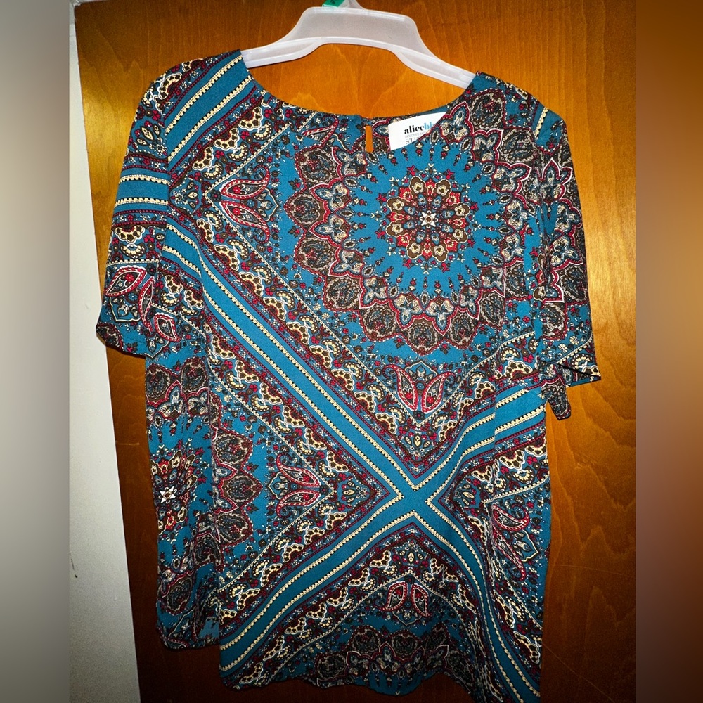 Alice Blue Gerard Crew Neck Blouse